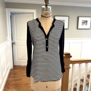 NWT Michael Kors, Medium top in navy and white stripe.